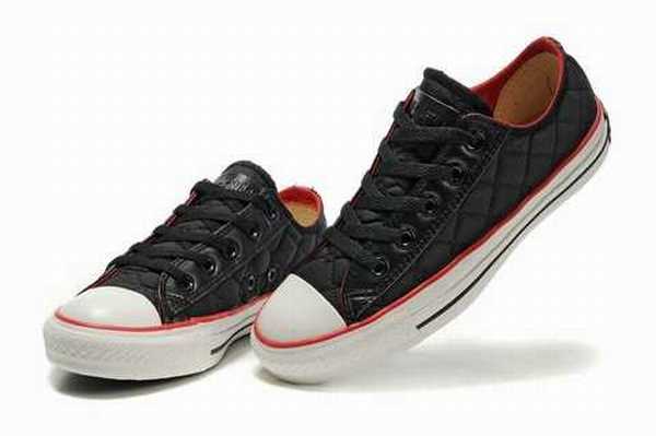converse cuir rouge homme