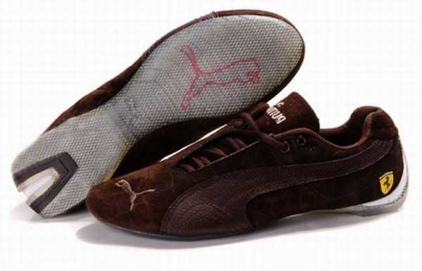 basket puma homme cuir marron