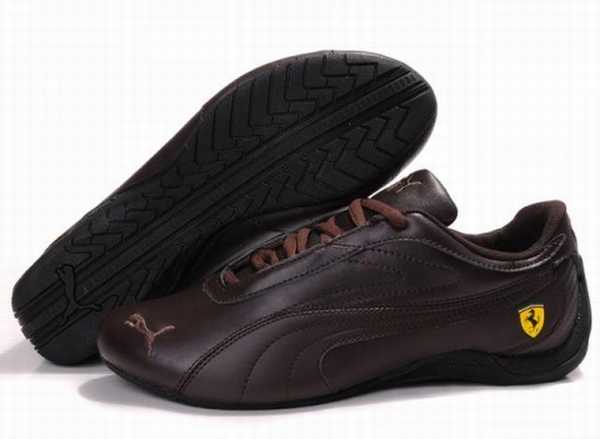 basket puma cuir marron