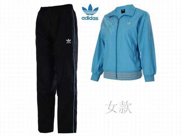 survetement adidas gris bleu